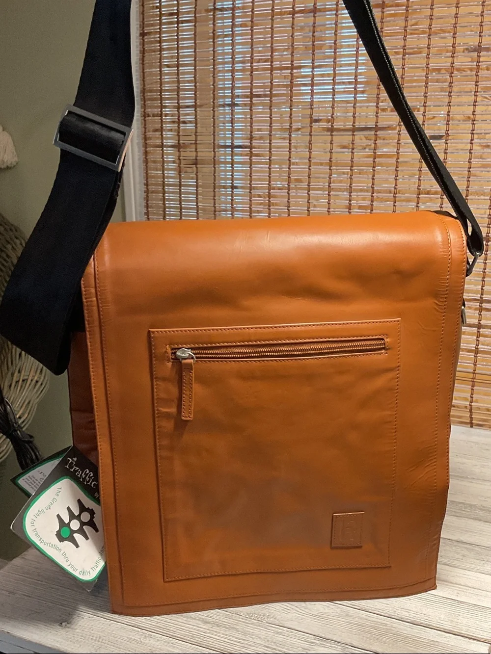 H2CO leather laptop messenger bag Traffic Bag